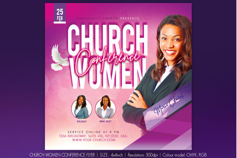 Church Women Conference Flyer By artolus | TheHungryJPEG