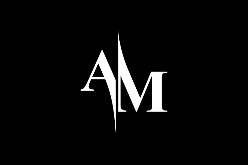 AM Monogram Logo V5 By Vectorseller | TheHungryJPEG