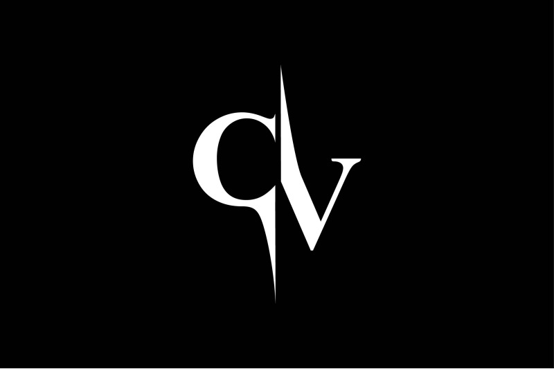 CV Monogram Logo V5 By Vectorseller | TheHungryJPEG
