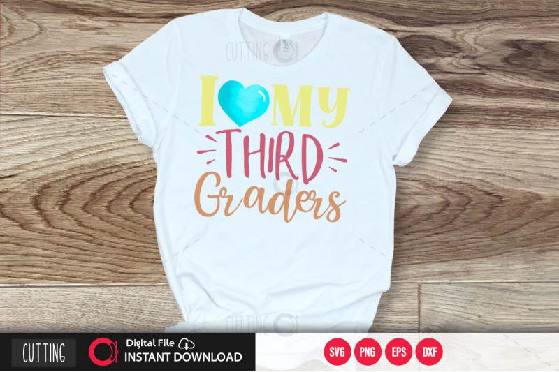 i love my third graders svg By DESIGNAVO | TheHungryJPEG