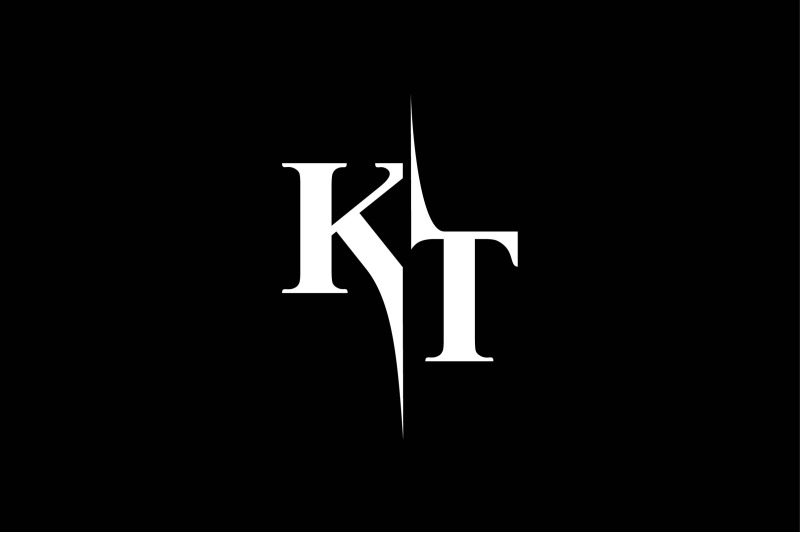 KT Monogram Logo V5 By Vectorseller | TheHungryJPEG