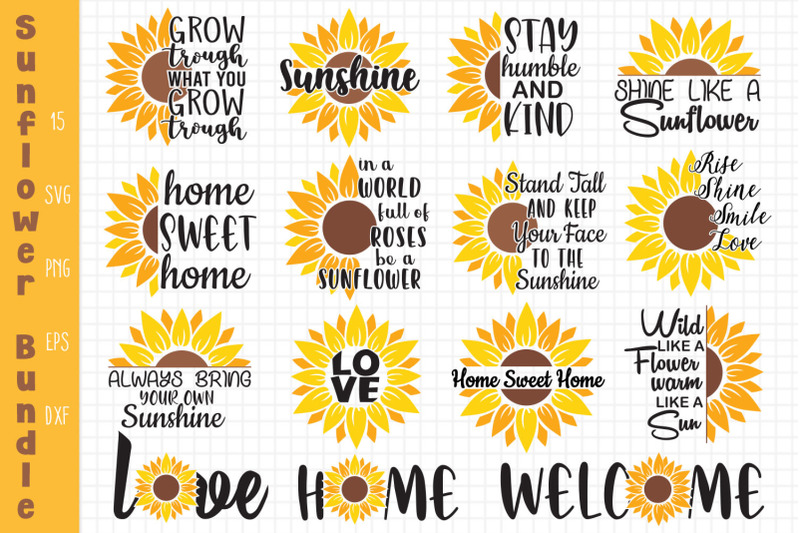 Sunflower Quotes Bundle, Sunflower Svg, Quotes Bundle By All About Svg ...
