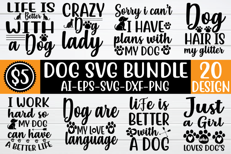 dog svg bundle vol - 1 By BDB graphics | TheHungryJPEG