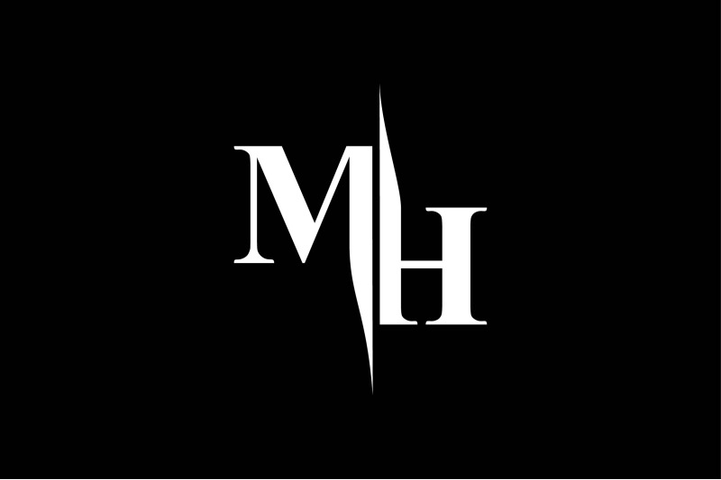 MH Monogram Logo V5 By Vectorseller | TheHungryJPEG