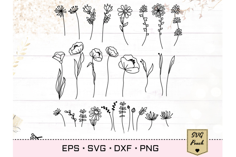 Wildflower 28 plants SVG set By SVGPouch | TheHungryJPEG