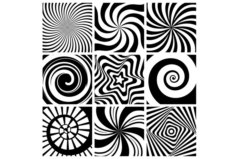 Hypnotic background. Circular swirl wallpaper spiral twist round shape By  ONYX | TheHungryJPEG