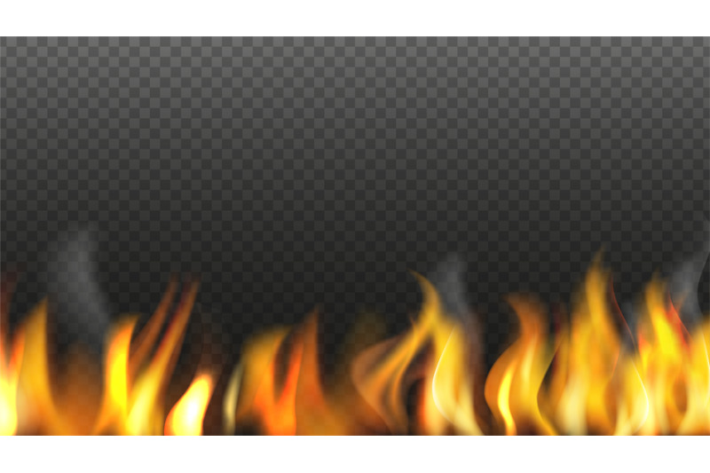 Realistic fire background. Flame isolated on transparent background. B By  ONYX