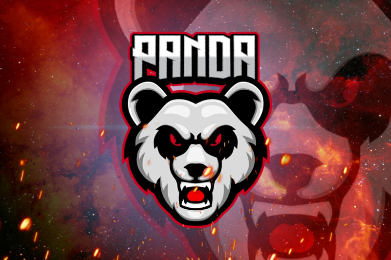 Panda gaming logo By dhridjie TheHungryJPEG.com.