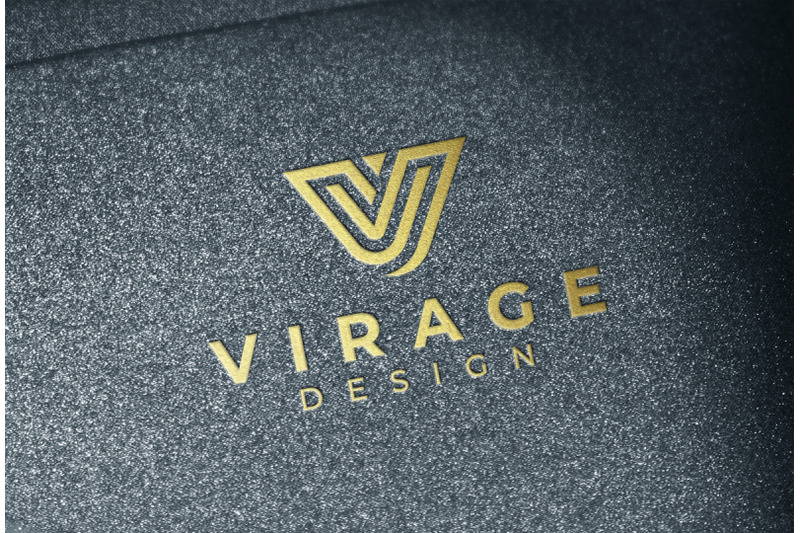 Logo Mockup - Embossed Gold logo By Smart Works | TheHungryJPEG