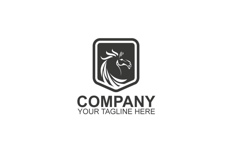 Horse Shield Logo By Eightlogo | TheHungryJPEG