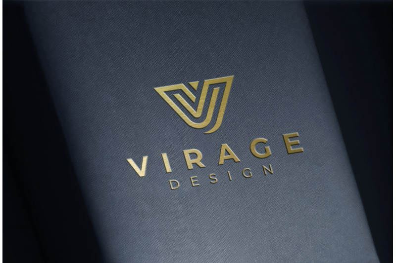 Logo Mock up - Debossed Gold foil stamping Logo on Black Box By Smart ...