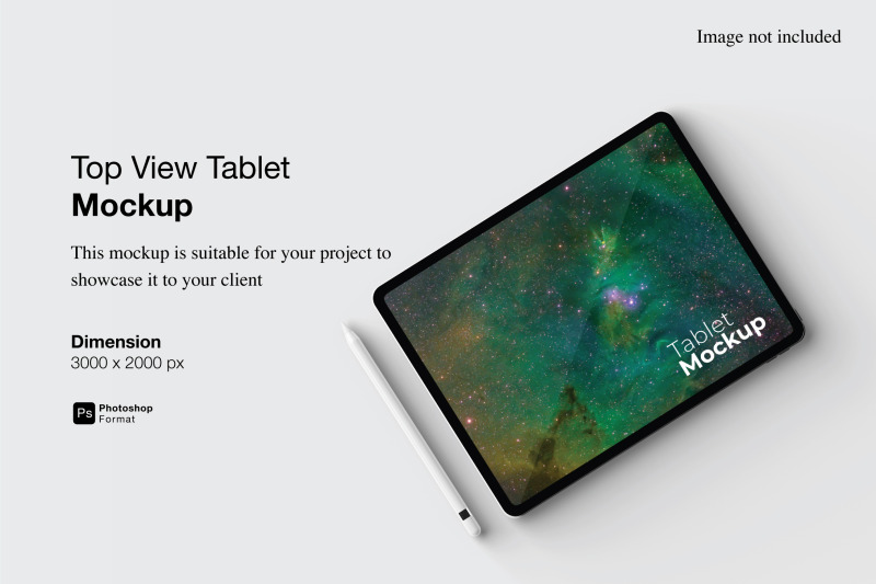 Top View Tablet Mockup By IanMikraz Studio | TheHungryJPEG