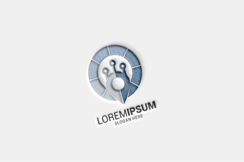 Tech Pin Logo Template By Eightlogo | TheHungryJPEG