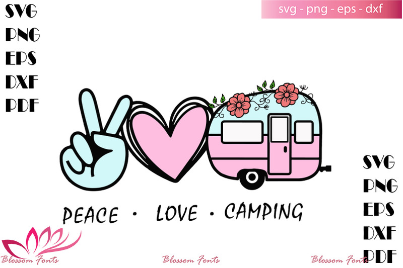 PEACE LOVE CAMPING Png