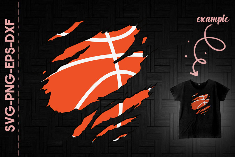 Basketball Torn Grunge By Utenbaw TheHungryJPEG