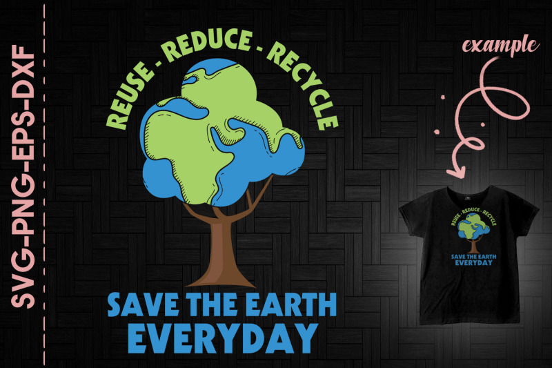 Reuse Reduce Recycle Save The Earth Day By Utenbaw | TheHungryJPEG