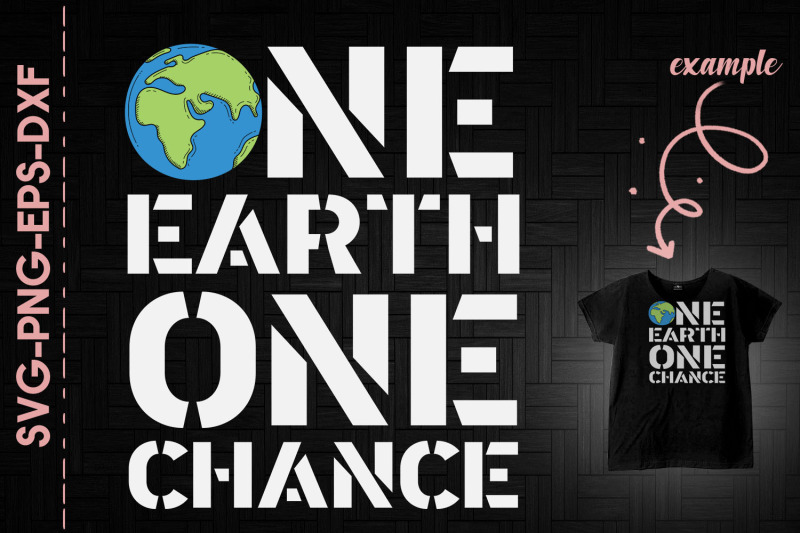 One Earth One Chance Earth Day Every Day By Utenbaw | TheHungryJPEG