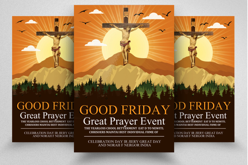 Good Friday Flyer Template By Designhub | TheHungryJPEG