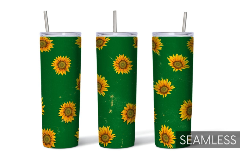 Sunflower Tumbler Sublimation By SvgOcean | TheHungryJPEG