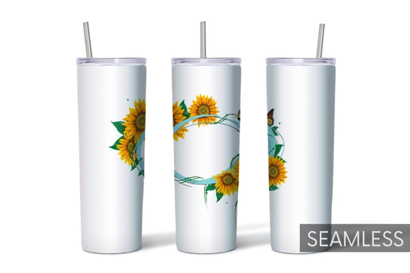 Sunflower Tumbler Sublimation By SvgOcean | TheHungryJPEG