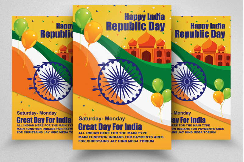 Indian Republic Day Celebration Poster By Designhub | TheHungryJPEG