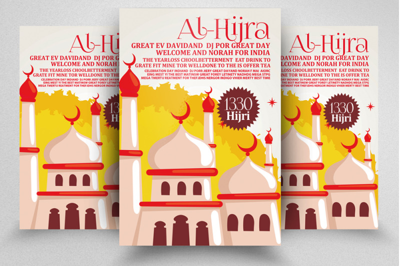 Al Hijrah Islamic Year Poster Template By Designhub Thehungryjpeg