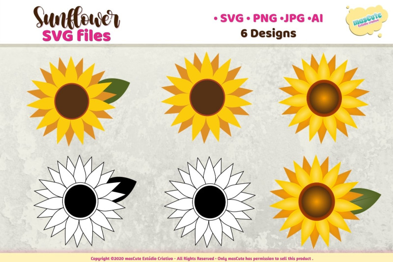 Sunflower Svg Bundle, Sunflower Sublimation Bundle By Mascuteestudio 