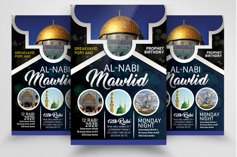 Eid Milad-ul-Nabi Flyer Template By Designhub | TheHungryJPEG