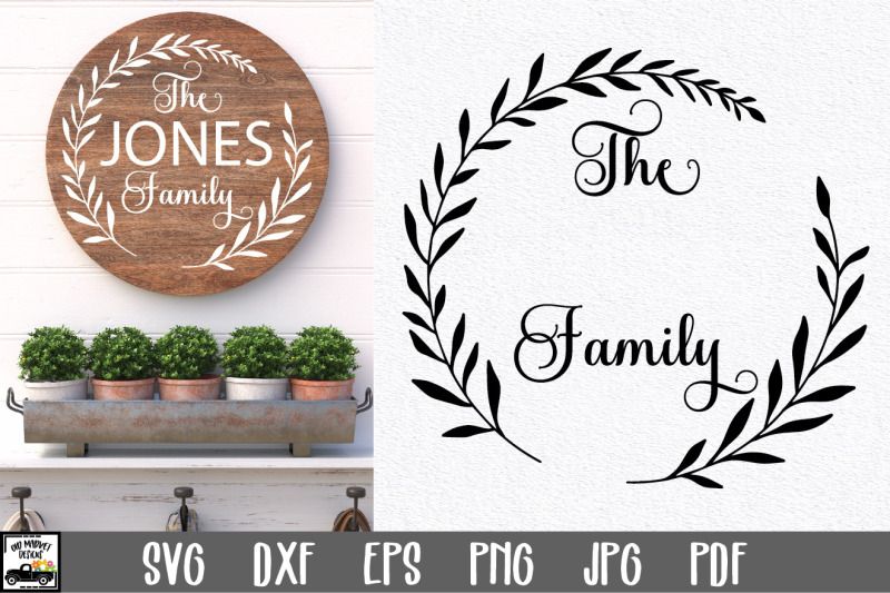 Family Name SVG File | Family Monogram Sign SVG File By Shannon Keyser ...