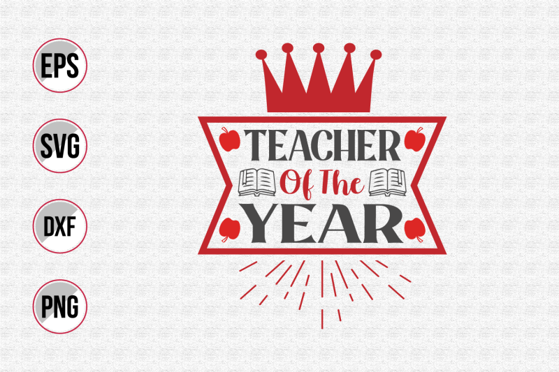 Download Teacher Of The Year Svg By Ajgortee Thehungryjpeg Com