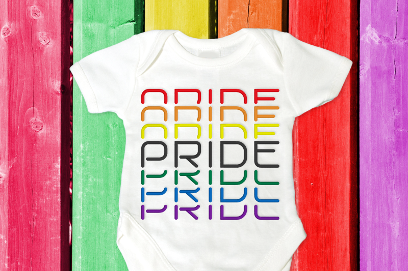 Stacked LGBT Pride | Embroidery By Designed by Geeks | TheHungryJPEG