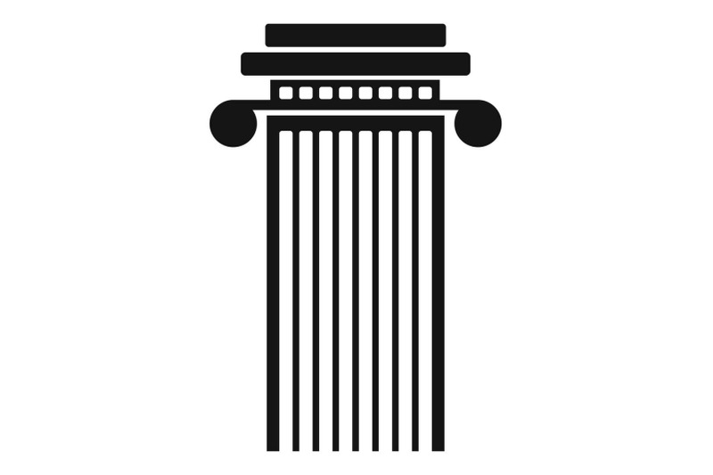 Cylindrical column icon, simple style. By Anatolir56 | TheHungryJPEG