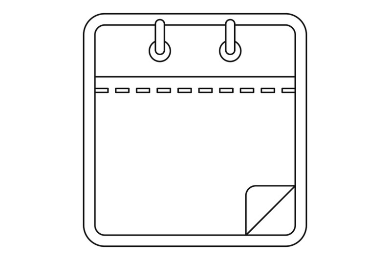 blank calendar icon outline style by anatolir56 thehungryjpegcom