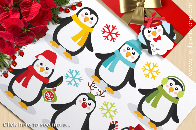 Download Free Christmas Penguins Vector Clipart Crafter File Free And Premium Vector Icons Svg Png PSD Mockup Templates