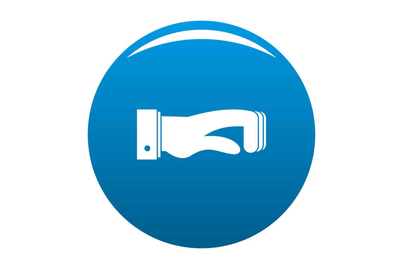 Hand concept icon blue vector By Anatolir56 | TheHungryJPEG