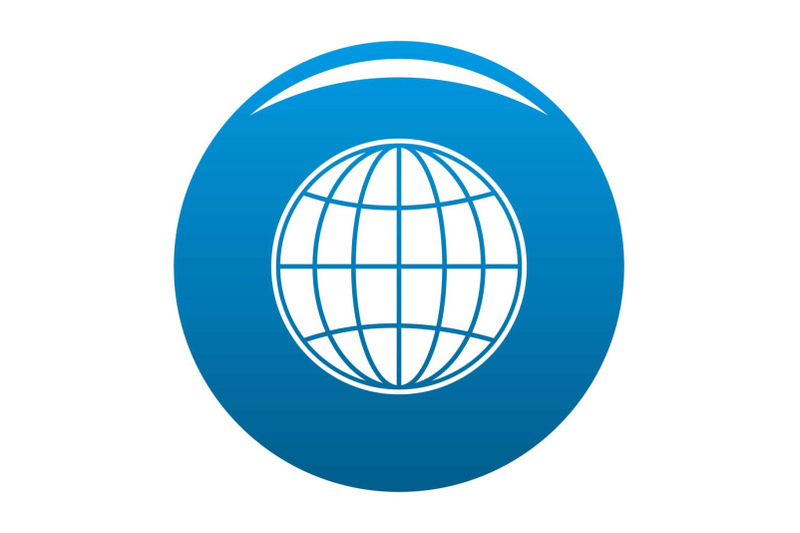 Global icon blue vector By Anatolir56 | TheHungryJPEG