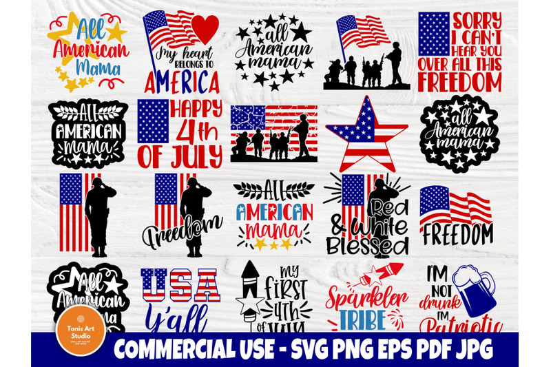 4th of July SVG Bundle, American Flag Svg, USA Svg By TonisArtStudio ...