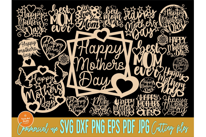 Download Mothers Day Svg Bundle Mom Cake Topper Svg Png By Tonisartstudio Thehungryjpeg Com