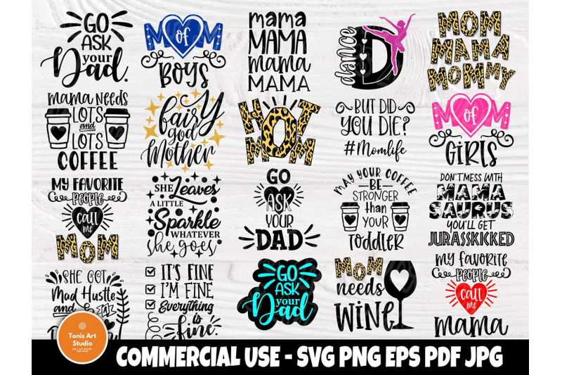 Mom SVG Bundle, Shirt Designs, Mom Life, Mama Svg By TonisArtStudio ...