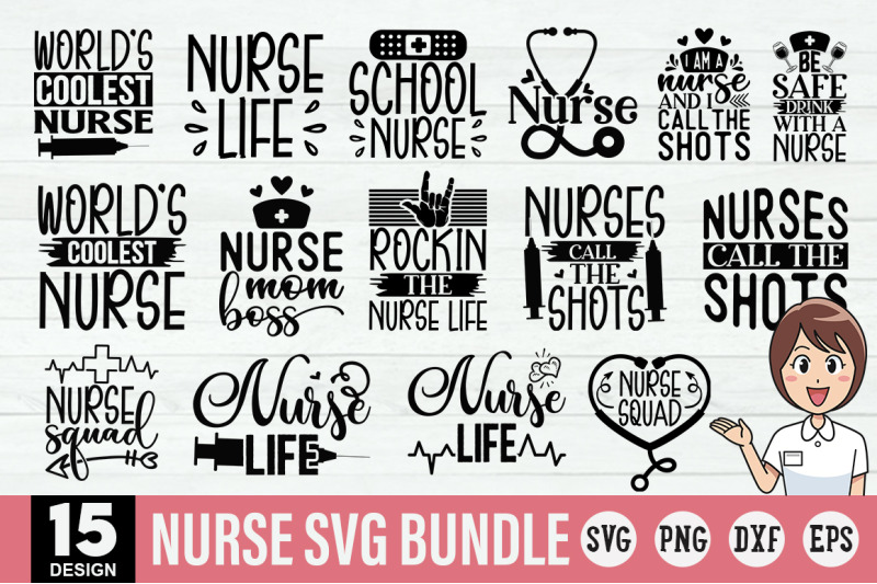 Nurse Svg Bundle By Regulrcrative | TheHungryJPEG