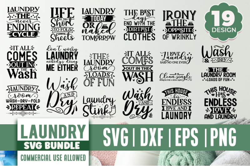 laundry Svg Bundle By Regulrcrative | TheHungryJPEG