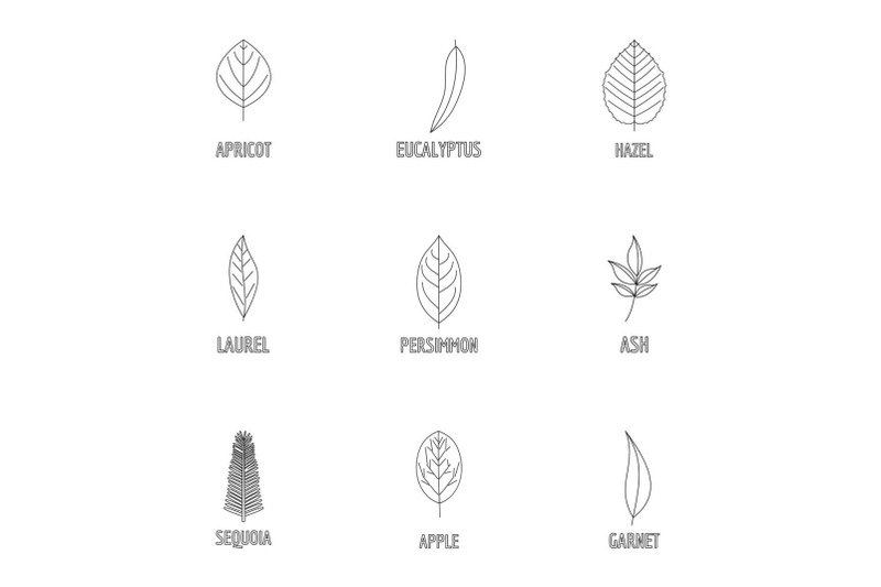 Wood structure icons set, outline style By Anatolir56 | TheHungryJPEG