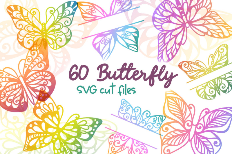 Free Free 188 Monogram Split Butterfly Svg SVG PNG EPS DXF File