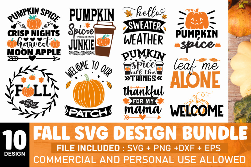 Fall SVG Bundle By Regulrcrative | TheHungryJPEG