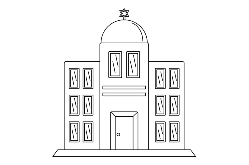 Synagogue icon, outline style By Anatolir56 | TheHungryJPEG