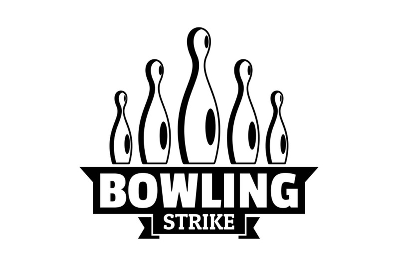 Bowling strike logo, simple style By Anatolir56 | TheHungryJPEG