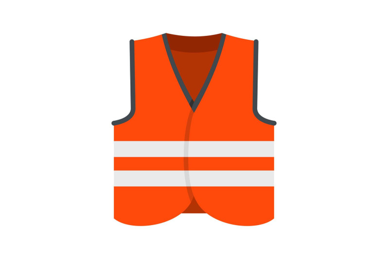 Road vest icon, flat style By Anatolir56 | TheHungryJPEG