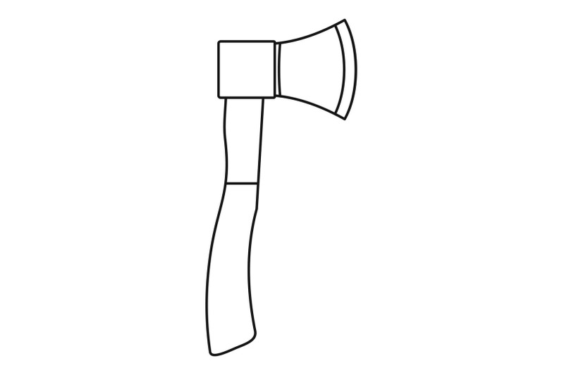 Garden axe icon, outline style By Anatolir56 | TheHungryJPEG