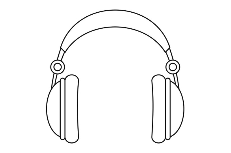 Headphones Icon, Outline Style By Anatolir56 