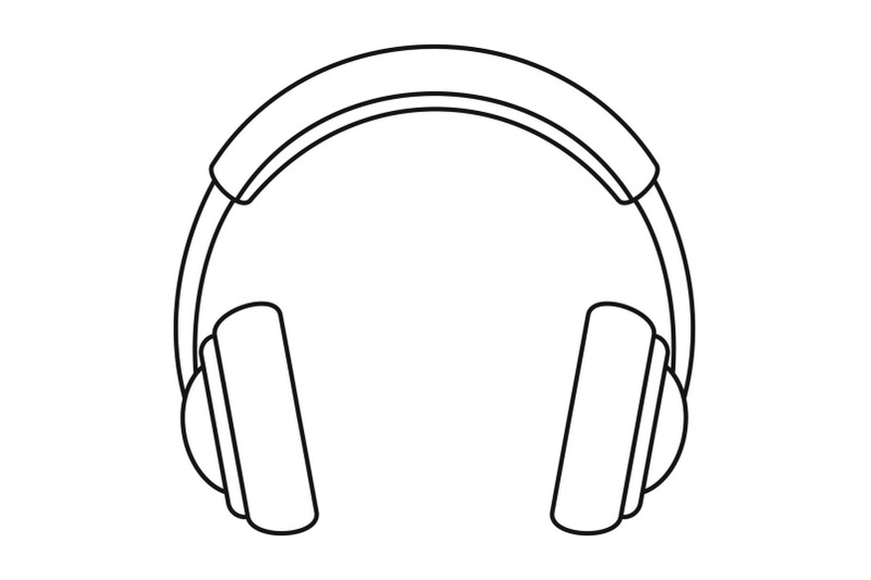 Rock headphones icon, outline style By Anatolir56 | TheHungryJPEG